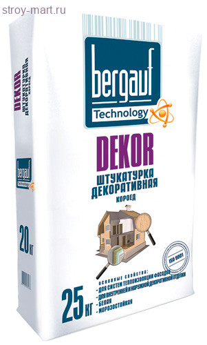 Штукатурка декоративная короед Bergauf Dekor Winter, 2,5 мм., (25 кг) 56 шт/под - С-000102516 Штукатурка декоративная короед Bergauf Dekor Winter, 2,5 мм., (25 кг) 56 шт/под - С-000102516