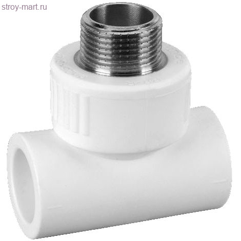 Тройник PP-R комбинированн белый Дн 25x1/2 НР РосТурПласт 10755 - 4640014211069 Тройник PP-R комбинированн белый Дн 25x1/2 НР РосТурПласт 10755 - 4640014211069