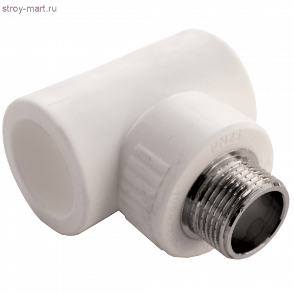 Тройник PP-R комбинированн белый Дн 25x1/2 НР РосТурПласт 10755 - 4640014211069 Тройник PP-R комбинированн белый Дн 25x1/2 НР РосТурПласт 10755 - 4640014211069