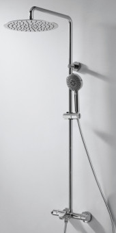 Душевая колонна с термостатическим смесителем для ванны и верхним душем - F639114C-A Душевая колонна с термостатическим смесителем для ванны и верхним душем - F639114C-A