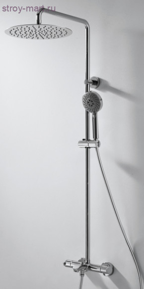 Душевая колонна с термостатическим смесителем для ванны и верхним душем - F639114C-A