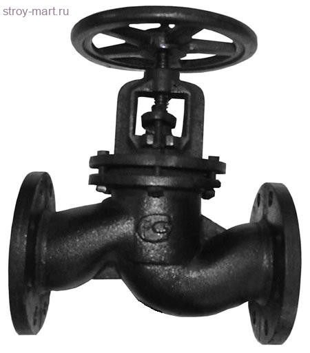 Клапан запорный чугунный Ду40 Ру25 фл 15кч16нж - 007-1602