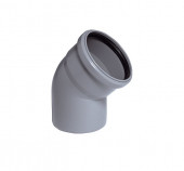 Отвод PP-H серый Дн 50х30° б/нап в комплекте - 4606034159194 Отвод PP-H серый Дн 50х30° б/нап в комплекте - 4606034159194