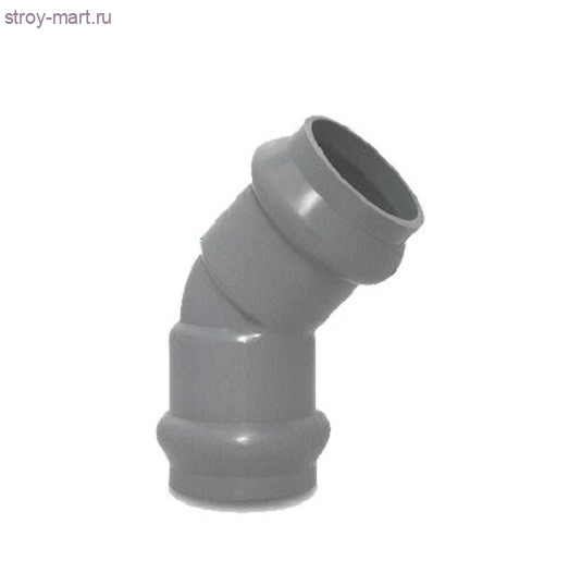 Отвод НПВХ серый напор 2-х растр Дн 160х45 в комплекте - 027-8405 Отвод НПВХ серый напор 2-х растр Дн 160х45 в комплекте - 027-8405