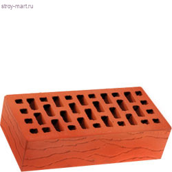 Кирпич лицевой красный рифленый щелевой 1НФ М-150 (480 шт.) Braer - С-000055594