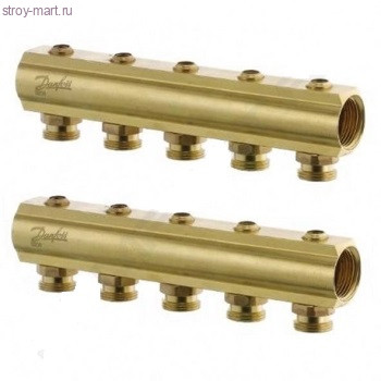 Коллектор латунь распределительный 1x3/4-5 Ру10 Danfoss 088U0545