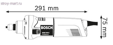 Прямая шлифмашина Bosch GGS 28 C Professional - 601220000