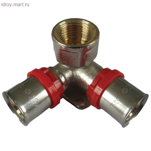 Водорозетка МП латунь Faro Дн 20х1/2х20 ВР пресс STC 6513 - 4606034150849 Водорозетка МП латунь Faro Дн 20х1/2х20 ВР пресс STC 6513 - 4606034150849