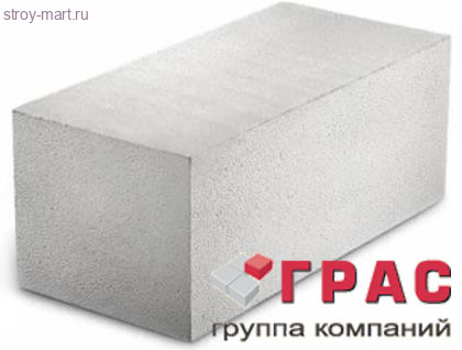 Газосиликатный блок Грас D500 625х250х450 мм (1,69 куб. м) - С-000059207