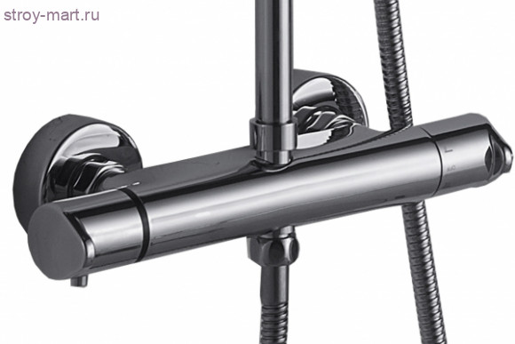 Душевая колонна с термостатическим смесителем для душа и верхним душем - F939114C-A