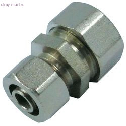 Муфта латунь никель Ду 15 ВР БАЗ - 027-9726 Муфта латунь никель Ду 15 ВР БАЗ - 027-9726