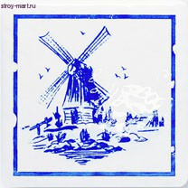 D-Majolika Haga1A мельница Декор 11,5х11,5 D-Majolika Haga1A мельница Декор 11,5х11,5