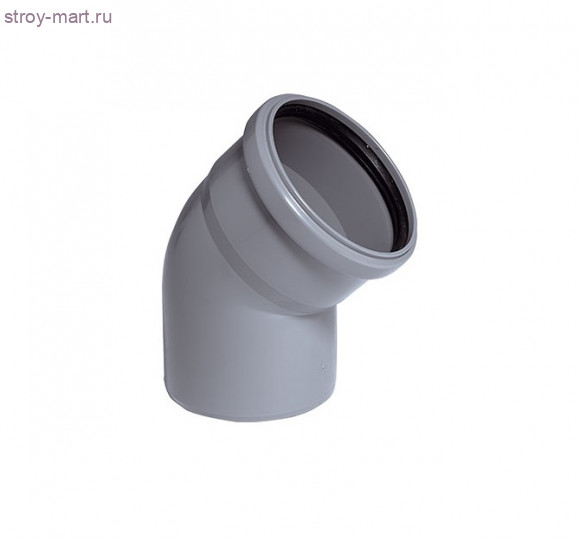 Отвод PP-H серый Дн 110х30° б/нап в комплекте - 4606034171226 Отвод PP-H серый Дн 110х30° б/нап в комплекте - 4606034171226