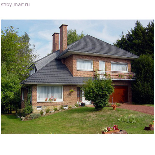 Черепица Decra Classic Серый валун 1324ммх410мм (общ.пл. 0,465м2) - С-000112104 Черепица Decra Classic Серый валун 1324ммх410мм (общ.пл. 0,465м2) - С-000112104