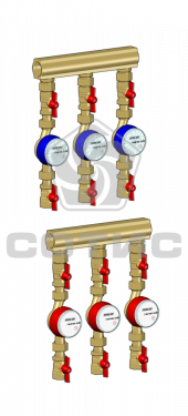 Модуль коллекторный этажного узла учета воды МКВ100 СОТИС-Unit - МКВ100-2503-15-80