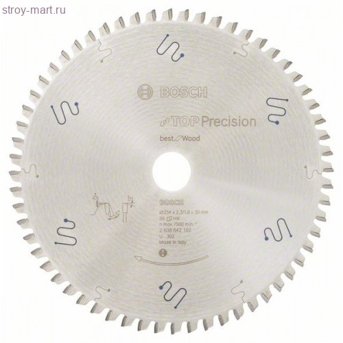 ЦИРКУЛЯРНЫЙ ДИСК 254x30x60T WOOD PRO - 2608642102