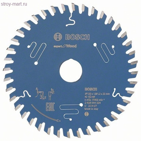 Цирк диск Expert for Wood 120x20x1.8/1.3x40T - 2608644004 Цирк диск Expert for Wood 120x20x1.8/1.3x40T - 2608644004