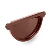 AS Заглушка желоба (с резиновым уплотнителем) 90/125 RAL 8017 коричневый - С-000099901