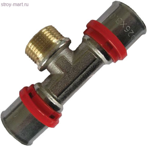 Тройник МП латунь Faro Дн 16х1/2х16 НР пресс STC 6520 - 4606034144558 Тройник МП латунь Faro Дн 16х1/2х16 НР пресс STC 6520 - 4606034144558