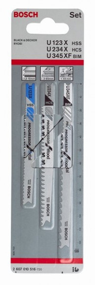 3 ЛОБЗИКОВЫЕ ПИЛКИ SET U-ХВОСТОВИК - 2607010276 3 ЛОБЗИКОВЫЕ ПИЛКИ SET U-ХВОСТОВИК - 2607010276