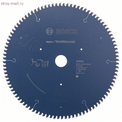 Expert for Multimaterial Торц. пила 300x30x2.4/1.8 96T TCG neg - 2608642495
