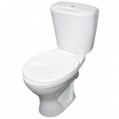 Унитаз-компакт Оптима(М) белый нижний подвод кнопка РБМ косой выпуск в комплекте сиденье Уклад Лобня - 4601730122514