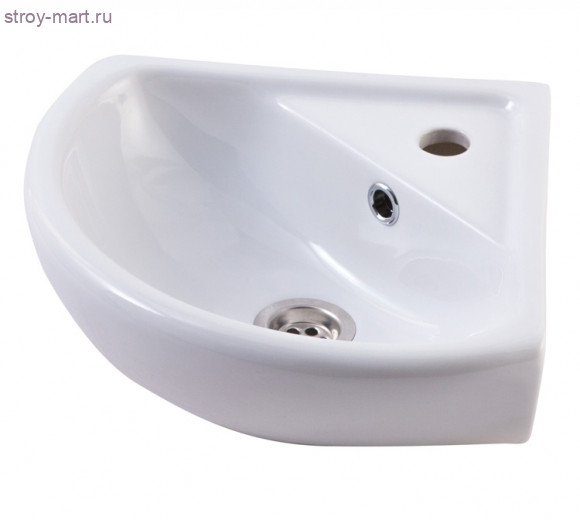 Умывальник белый тип2 1 отверстие угл б/комплекта Кировская Керамика - 4606034066249