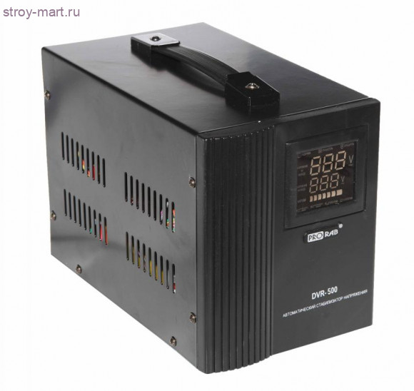 Cтабилизатор напряжения релейного типа с цифровым дисплеем Prorab DVR-500