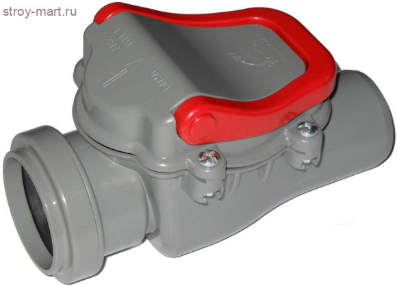 Клапан канализационный обратный полипропиленовый - ПП Ду110 Клапан канализационный обратный полипропиленовый - ПП Ду110