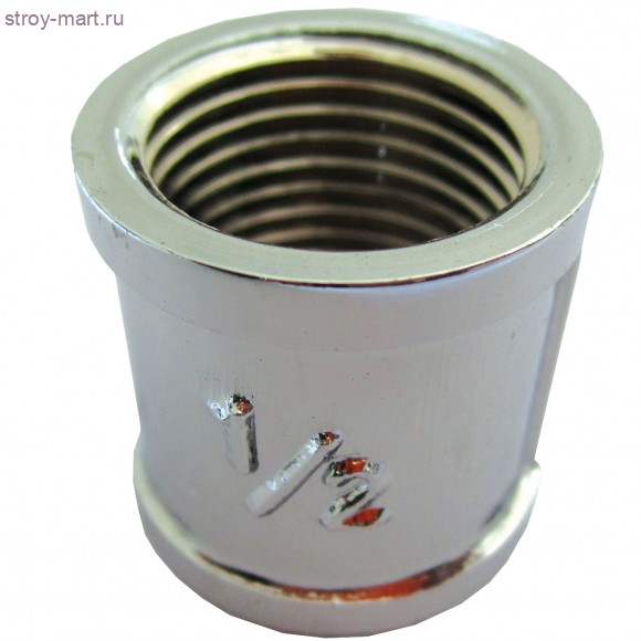 Муфта латунь хром Ду 25 Faro STC 5702 - 4606034007693 Муфта латунь хром Ду 25 Faro STC 5702 - 4606034007693