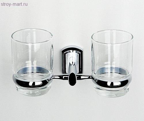 K-3028D Подстаканник двойной стеклянный - 001-0241 K-3028D Подстаканник двойной стеклянный - 001-0241