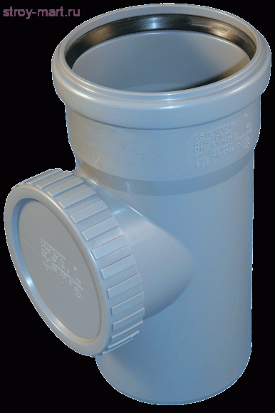 Ревизия PP-H серый Дн 75 б/нап с крышкой в комплекте Ostendorf 113600 Ревизия PP-H серый Дн 75 б/нап с крышкой в комплекте Ostendorf 113600