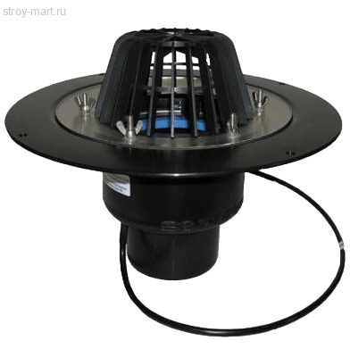 Воронка кровельн вертикальный Дн 110 c решеткой с эл/подогрев HL 62.1B