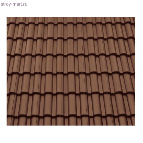 Браас Франкфуртская рядовая черепица 420х330мм (10 шт/м2) коричневый - С-000116174 Браас Франкфуртская рядовая черепица 420х330мм (10 шт/м2) коричневый - С-000116174