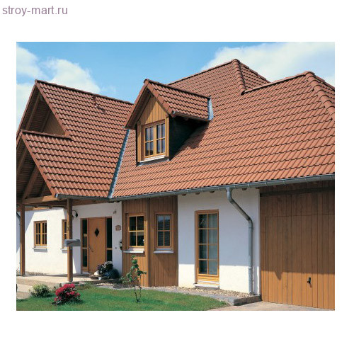 Браас Франкфуртская рядовая черепица 420х330мм (10 шт/м2) коричневый - С-000116174 Браас Франкфуртская рядовая черепица 420х330мм (10 шт/м2) коричневый - С-000116174