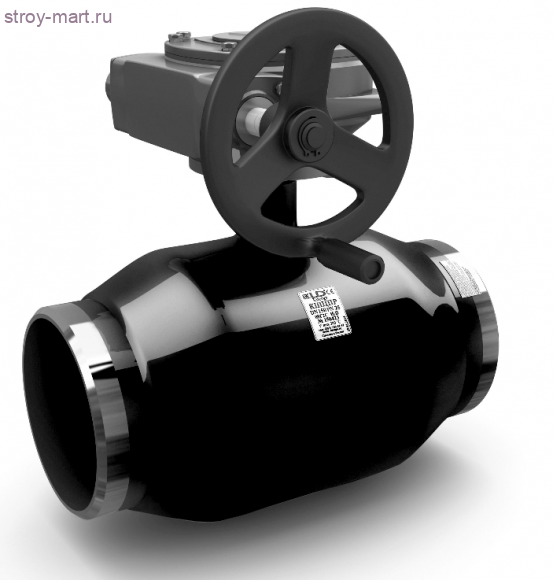 Кран шаровой сталь КШ.Ц.П.Р Ду 600 Ру25 под приварку с редуктором LD - 007-7126