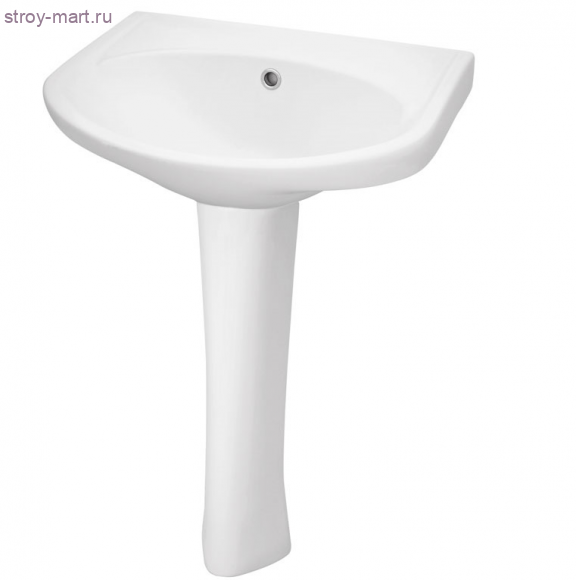 Умывальник Цезарь-60 белый с пьедесталом 1 отверстие 1.WH11.0.526 в комплекте 1.WH11.0.595 без сифона Santek - 4606034156421 Умывальник Цезарь-60 белый с пьедесталом 1 отверстие 1.WH11.0.526 в комплекте 1.WH11.0.595 без сифона Santek - 4606034156421