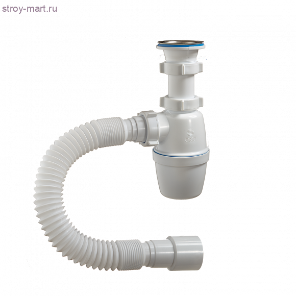 Сифон для умывальника/мойки 1 1/2х40/50 бутылочный с гофрой Орио А4001 -4607130486283 Сифон для умывальника/мойки 1 1/2х40/50 бутылочный с гофрой Орио А4001 -4607130486283
