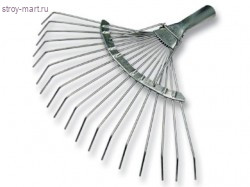 Грабли веерные 18 зубьев, без черенка, оцинкованные, круглый зуб / Сибртех 61780 - С-000095324 Грабли веерные 18 зубьев, без черенка, оцинкованные, круглый зуб / Сибртех 61780 - С-000095324