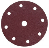 Шлифкруг,липучка, 9отв,ф150мм,К80,10шт,д\дерева,металла - P-31930 Шлифкруг,липучка, 9отв,ф150мм,К80,10шт,д\дерева,металла - P-31930