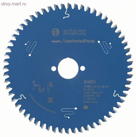 Цирк диск Expert for Laminated Panel 190x30x2.6/1.6x60T - 2608644130 Цирк диск Expert for Laminated Panel 190x30x2.6/1.6x60T - 2608644130