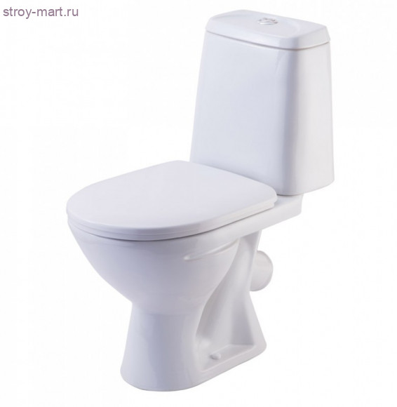 Унитаз-компакт Норд белый 2/реж косой выпуск в комплекте Кировская Керамика - 4606034156872