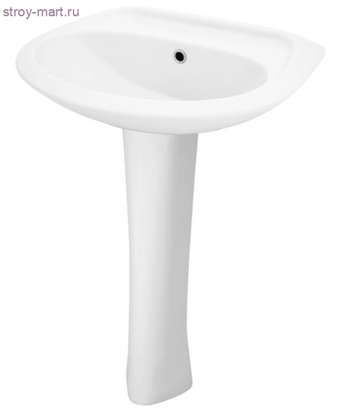 Умывальник Бриз-60 белый с пьедесталом 1 отверстие 1.WH11.0.466 в комплекте 1.WH11.0.595 без сифона с креплением Santek - 4606034066553 Умывальник Бриз-60 белый с пьедесталом 1 отверстие 1.WH11.0.466 в комплекте 1.WH11.0.595 без сифона с креплением Santek - 4606034066553