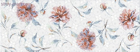 Ковентри Плитка настенная Цветы 15004 N 15х40 Ковентри Плитка настенная Цветы 15004 N 15х40