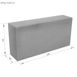 Полнотелый керамзитобетонный блок Rosser 250х120х188 мм (СКЦ-3РК) - С-000042640 Полнотелый керамзитобетонный блок Rosser 250х120х188 мм (СКЦ-3РК) - С-000042640