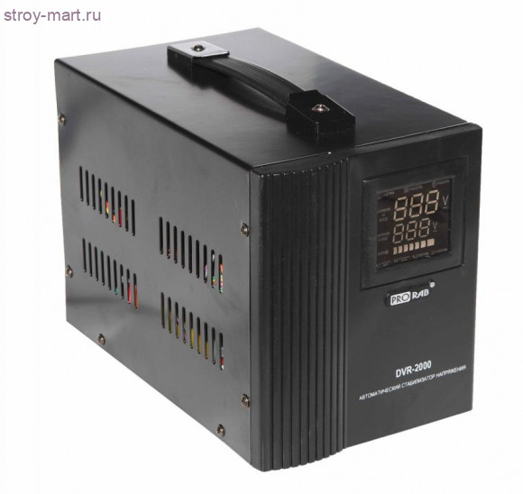 Cтабилизатор напряжения релейного типа с цифровым дисплеем Prorab DVR-2000