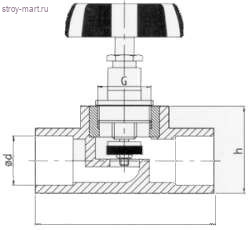 Клапан PP-R запорн белый Дн 32 Firat - 4606034125328