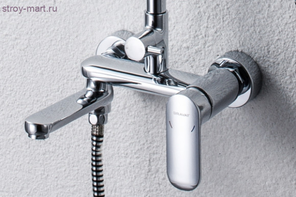 Душевая колонна со смесителем для ванны с поворотным изливом - F6125183CP-A Душевая колонна со смесителем для ванны с поворотным изливом - F6125183CP-A