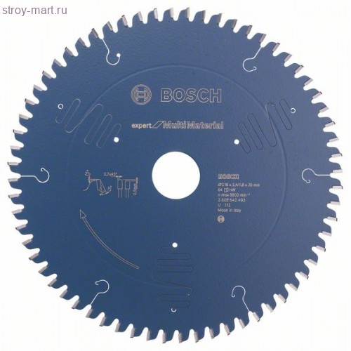 Expert for Multimaterial Торц. пила 216x30x2.4/1.8 64T TCG neg - 2608642493