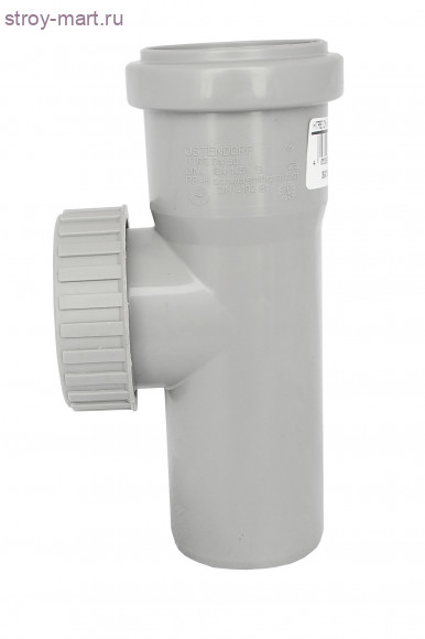 Ревизия PP-H серый Дн 125 б/нап с крышкой в комплекте Ostendorf 116600 Ревизия PP-H серый Дн 125 б/нап с крышкой в комплекте Ostendorf 116600